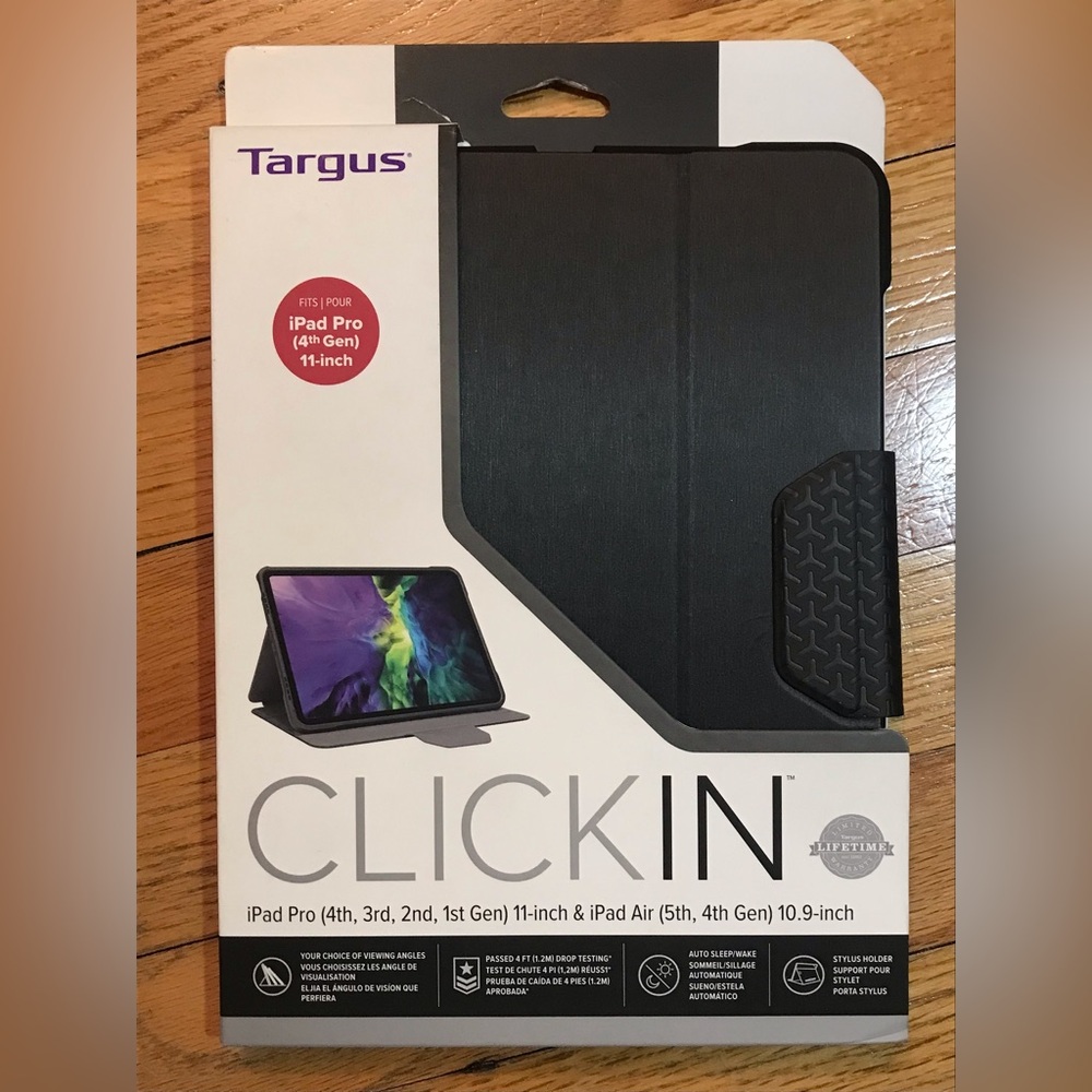 NIB TARGUS Click-In Case for iPad Air 11in & 10.9in and iPad Pro 11in - Black